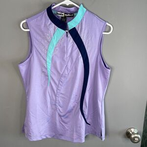 Jamie Sadock Womens M Quarter Zip Golf Performance Tank Top